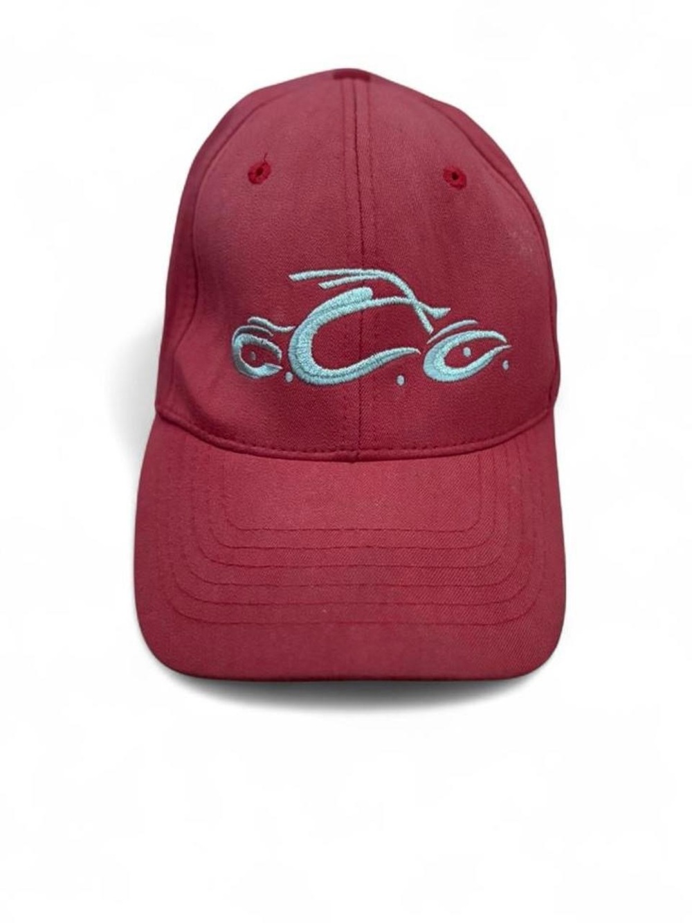 Mens Red Orange County Choppers Motorcycle Red Baseball Stretch Cap L/xl Hat